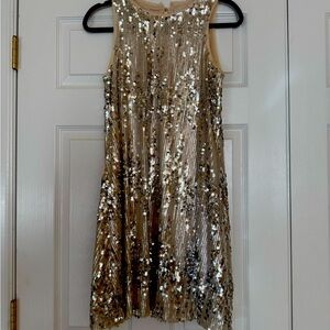 Champagne Sequin party dress